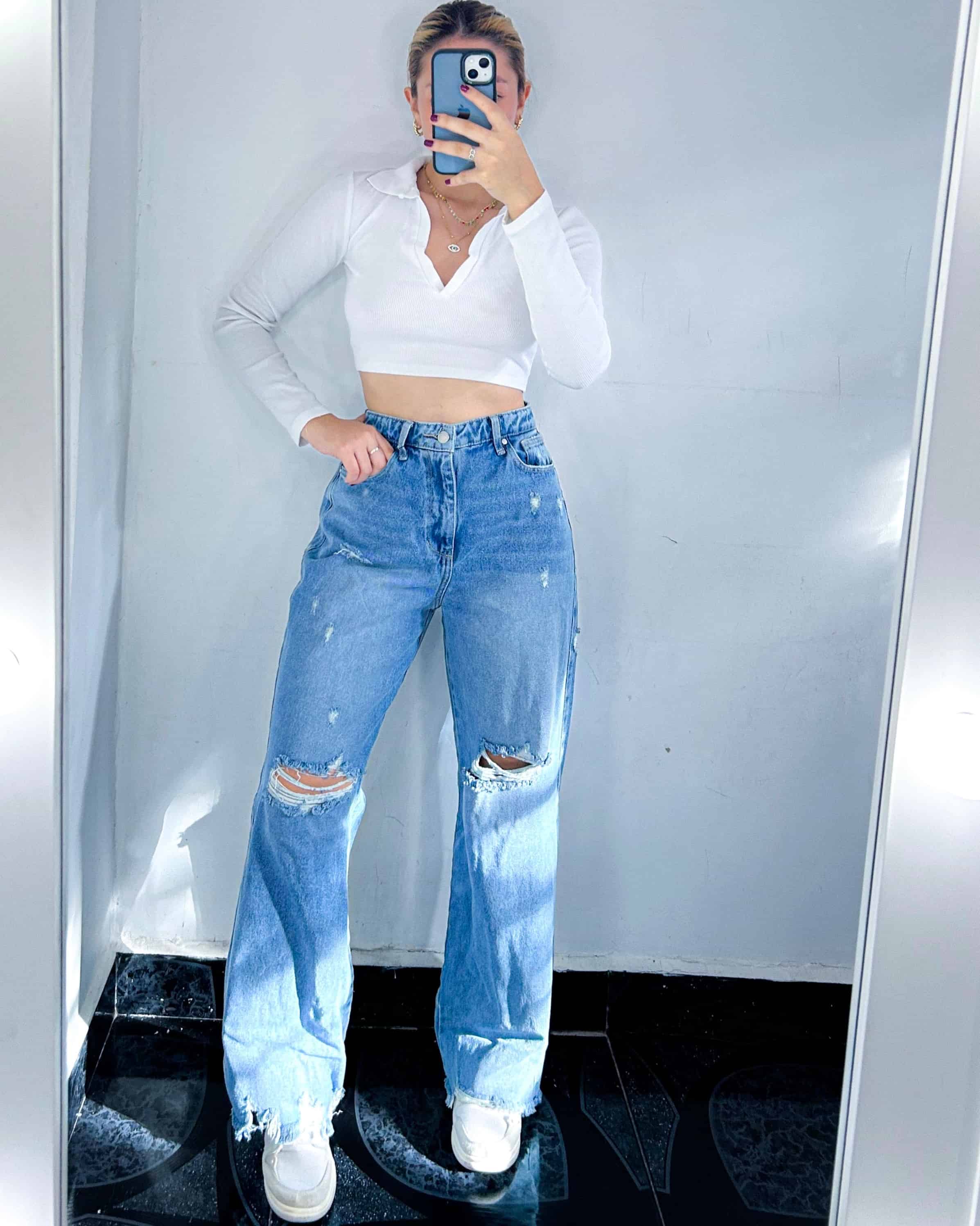 Ref 015 - Wide Leg Jean Tono Medio